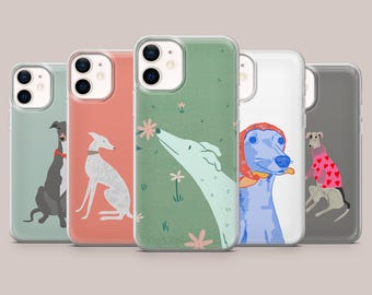 Windhund Handyhülle Hund Grighund Cover für iPhone 17Pro, 16, 15, 14, 13, 12, 11, Samsung S26, S25, S24, S23Fe, A16, A56, Pixel 10, 9Pro, 8A