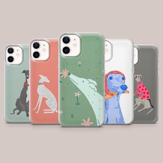 Greyhound Phone Case Dog Grighund Cover for iPhone 17Pro, 16, 15, 14, 13, 12, 11, Samsung S26, S25, S24, S23Fe, A16, A56, Pixel 10, 9Pro, 8A
