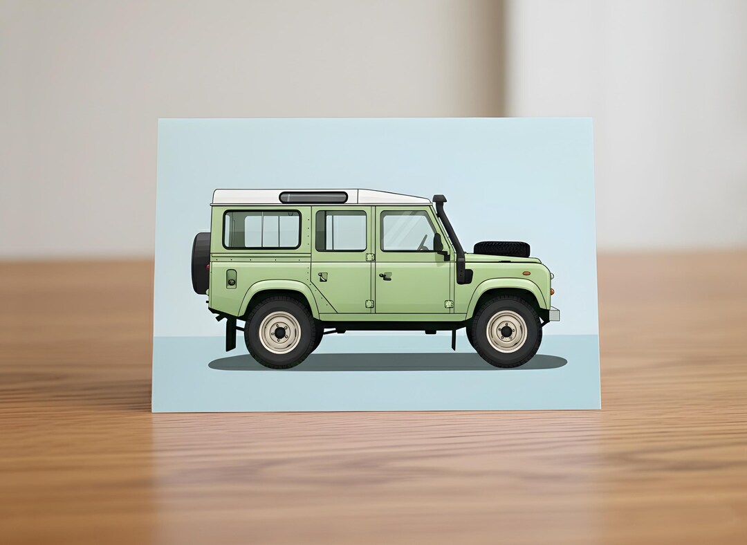 Classic Land Rover Defender 110 Greeting Card, All Occasion Blank ...