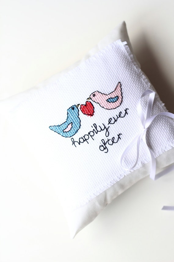 Items similar to Ring Bearer Pillow, Cushion, Linen Pillow, Cross