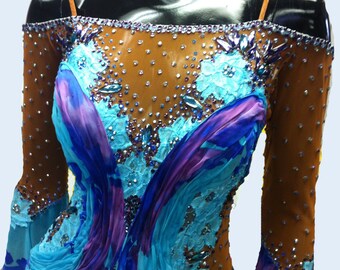 Blue Ballroom Dance Dress
