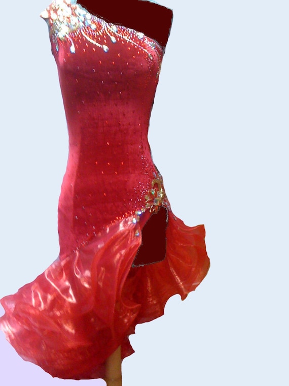 latin red dress
