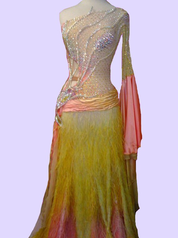 yellow ballroom gown