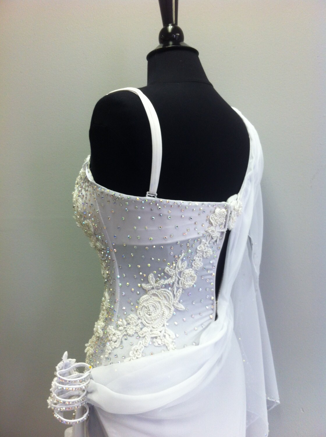 White Dance Dresses Free Shipping Chiffon Skirt Beaded With Etsy