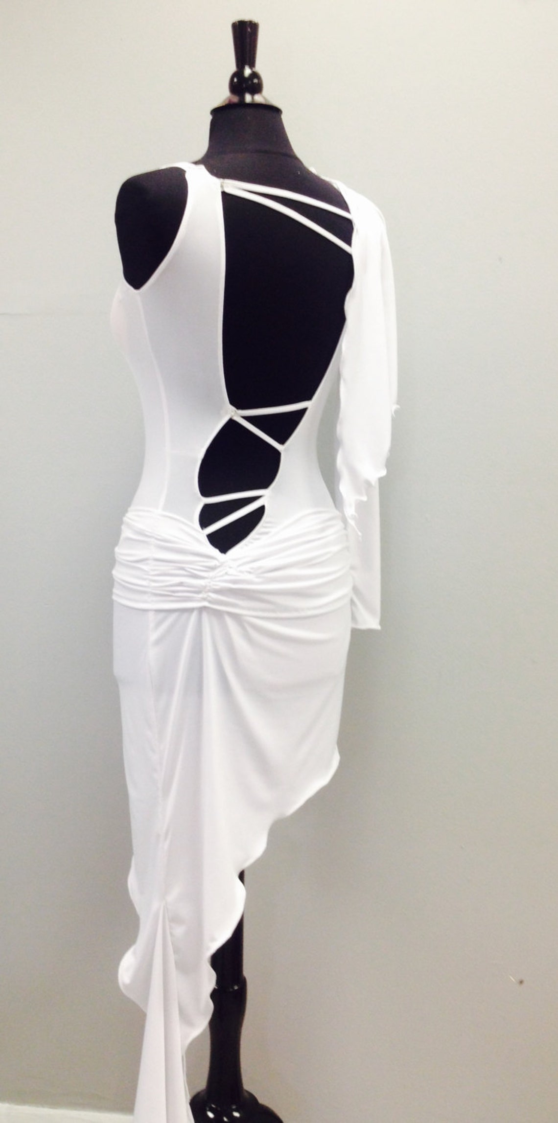 White Latin Dance Dress White Dance Dresses Etsy