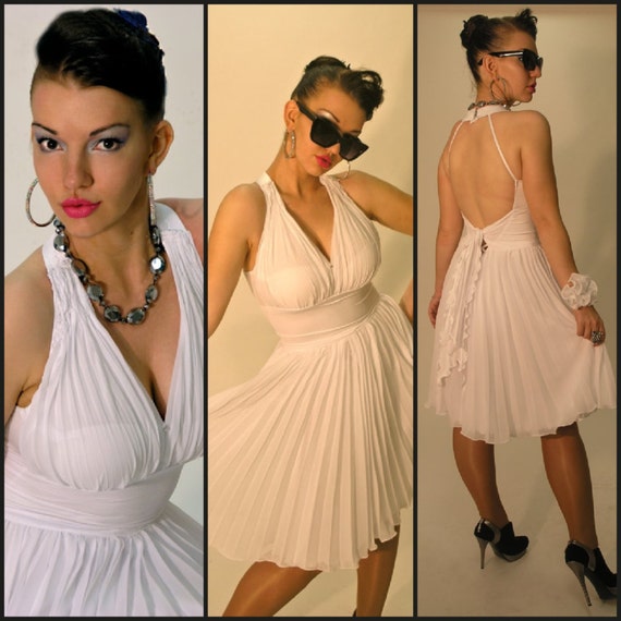 white marilyn monroe style dress