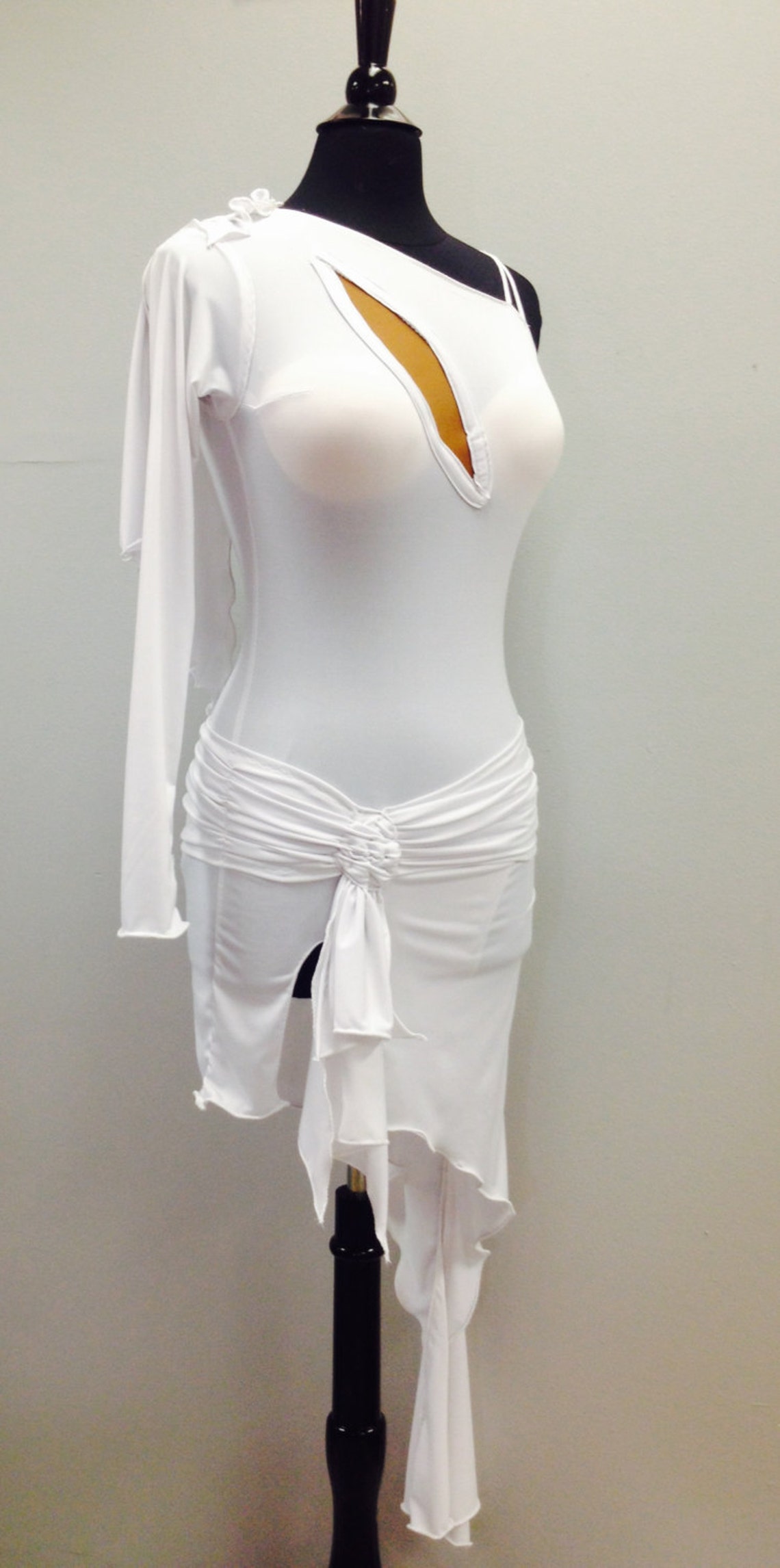 White Latin Dance Dress White Dance Dresses Etsy
