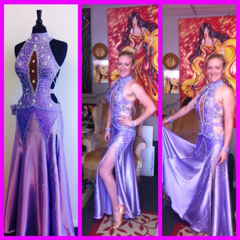 Purple Dance Dress Dance Dresses Lavender Smooth Dance Dress Etsy
