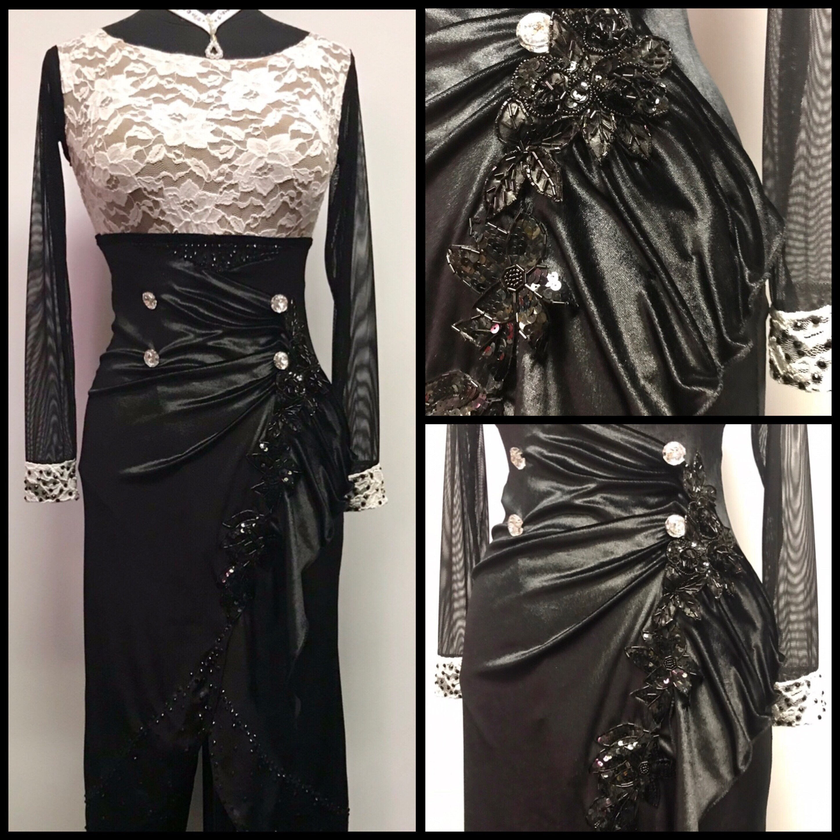 Black and White Dance Dress Free Shippingwhite Lace Dance Dresses Black