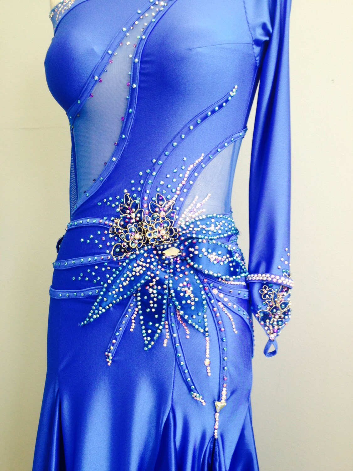 Blue Dance Dress Free Shipping Smooth Dance Dresses Blue Blue Ballroom