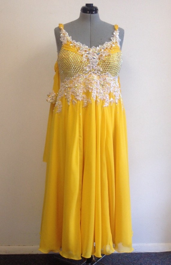 yellow ballroom gown