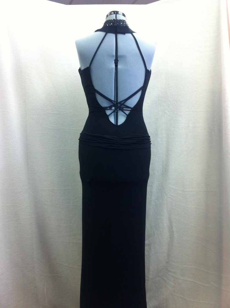 Long Black Dance Dress Free Shipping Black Long Evening Etsy