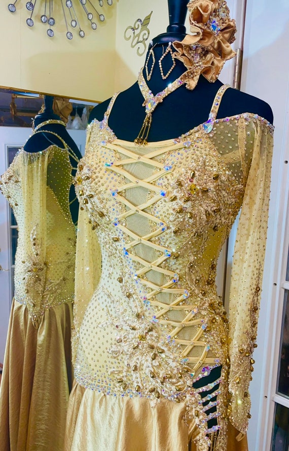 Etsy gold dress outlet