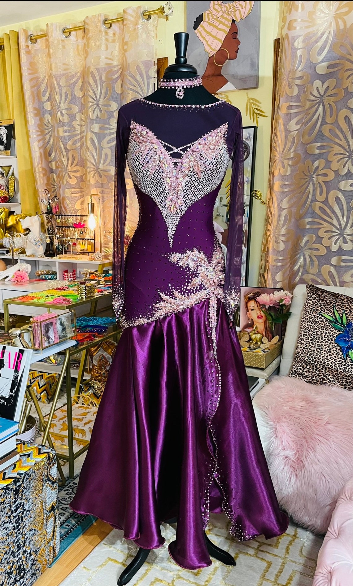 Wine Color Dance Dress for Smooth Dancing Free Shipping Free - Etsy