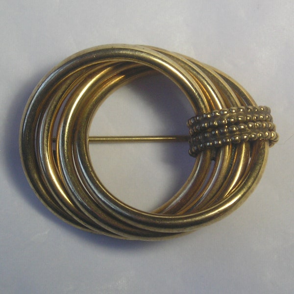A Vintage Goldfill Rolled Gold 1/20 12k GF Spiral Pin Brooch J3