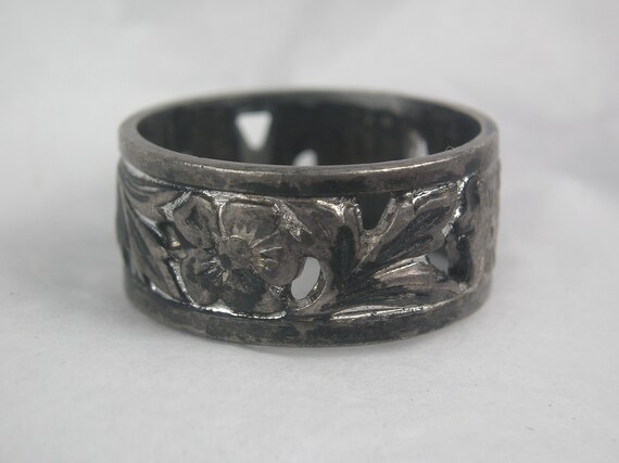 A Vintage Art Nouveau Silver Ring S48 - image 1