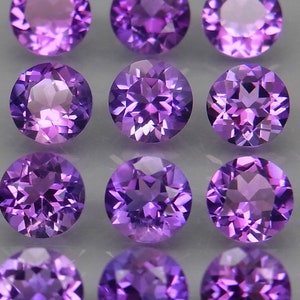 5mm Facet Cut Deep Purple Amethyst - 1 piece