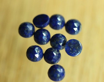 6mm Fancy Rose Cut Lapis Lazuli - 1 Cab