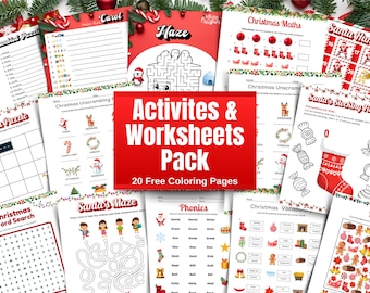 Christmas Activities Bundle | Christmas Activity Pack | Christmas Activity Pages | Christmas Activities Toddlers Printable