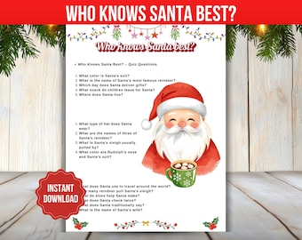 Printable Christmas Games | Christmas games for family | Christmas party games download | Christmas games for kids printables