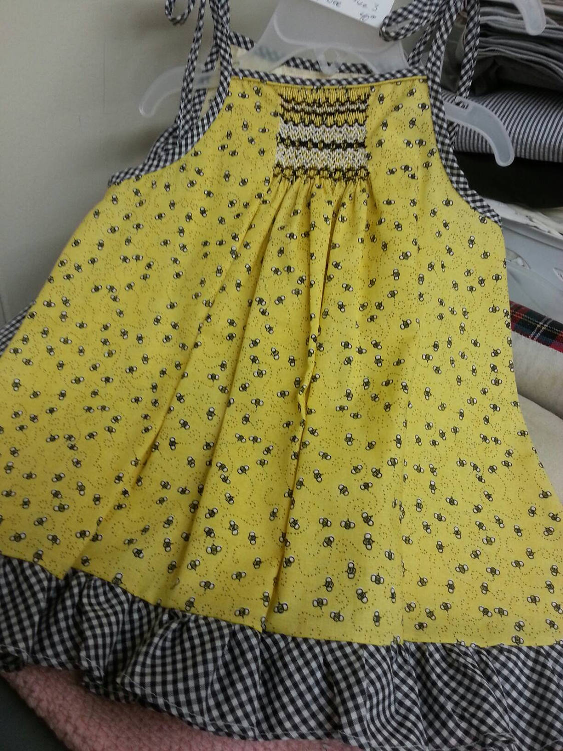 Busy as a Bee Smocked Sun Top and Shorts. Size 3..Ready to Etsy