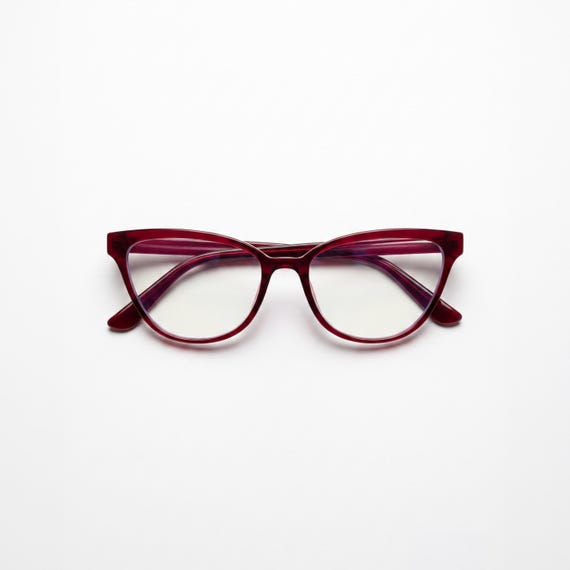 Red Cat Eye Blue Light Glasses: Unisex Eyewear