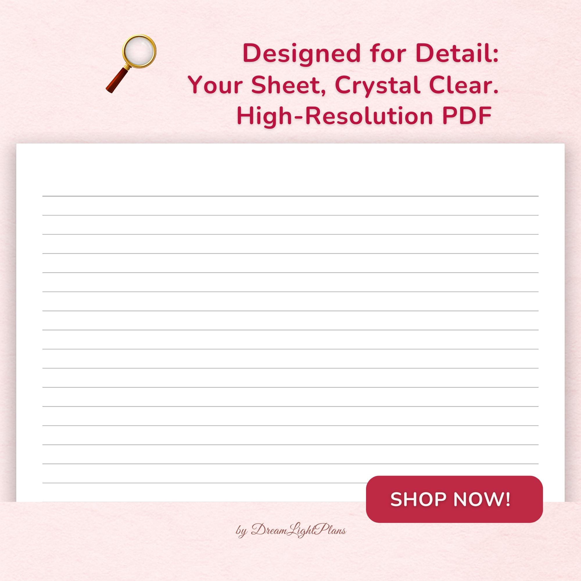 Printable Lined Paper College Wide & Narrow Ruled BUNDLE of 3 Rulings ...