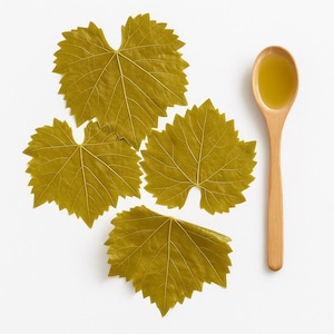 Hojas de parra en salmuera premium / Hojas encurtidas naturales para dolma y relleno