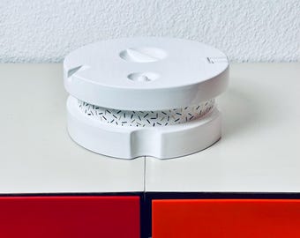 Raro centro de mesa de cerámica Memphis Milano de la década de 1980, de Mas // Objeto de almacenamiento escultórico posmoderno