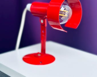 Post Modern Vintage 80s red Ikea spotlight // 1 of 2 desk lamp Memphis Milano Space Age
