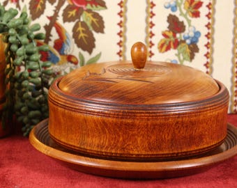 Japanese Lacquerware Bowl & Plate Set – Hand-Turned Japanese Wood with Vermilion Finish