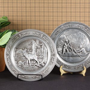 German Pewter Plates - Etsy
