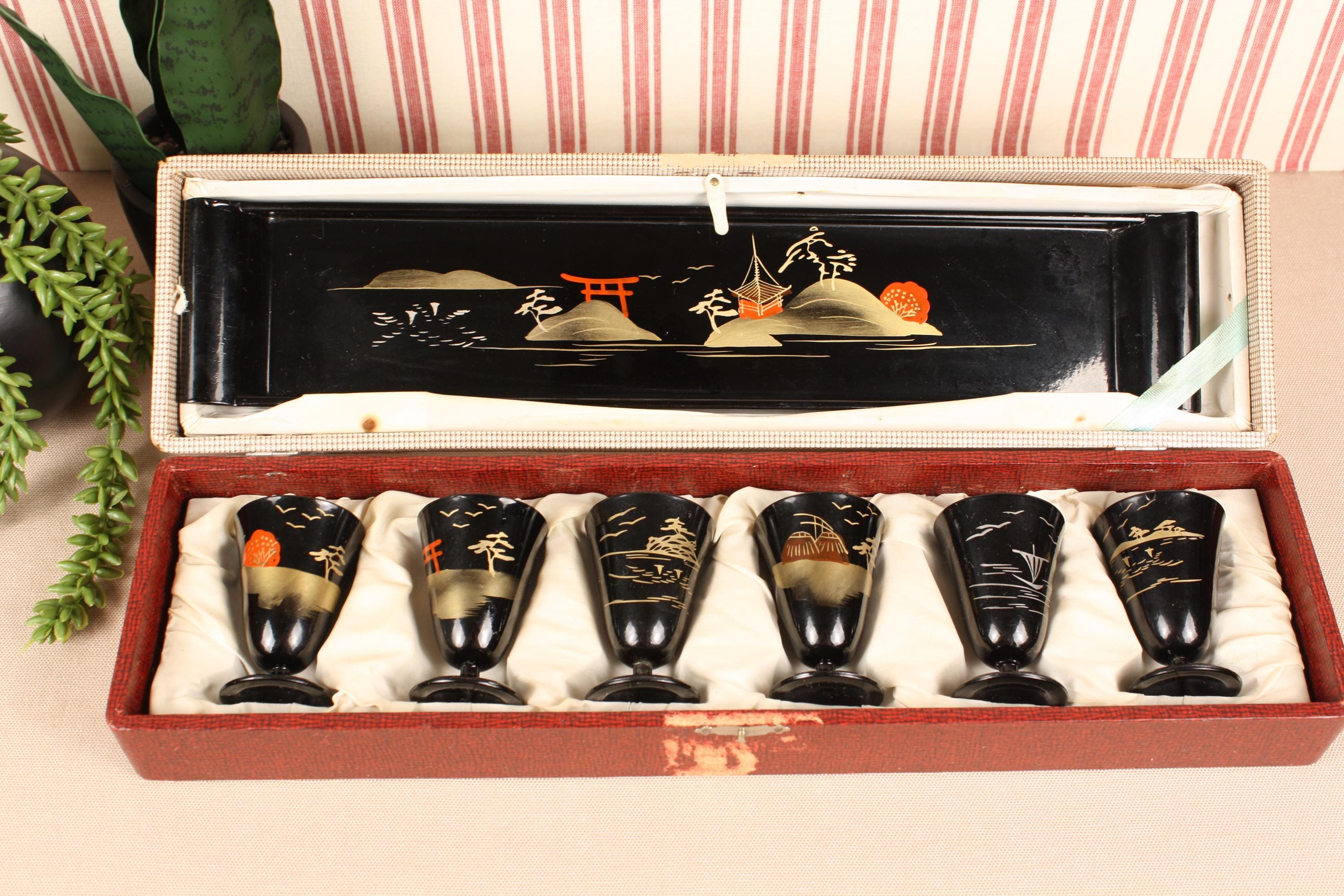Vintage Sake Set Original Box - Etsy