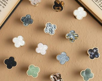 Vierblättriges Kleeblatt Knäufe, Schrank Messing Knauf, Kinderzimmer Knäufe, Dekor Kommode Knauf