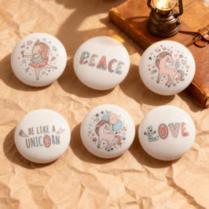 Cartoon Knobs for Girls Room, Unicorn Wardrobe Knobs, Bedroom Desk Pull