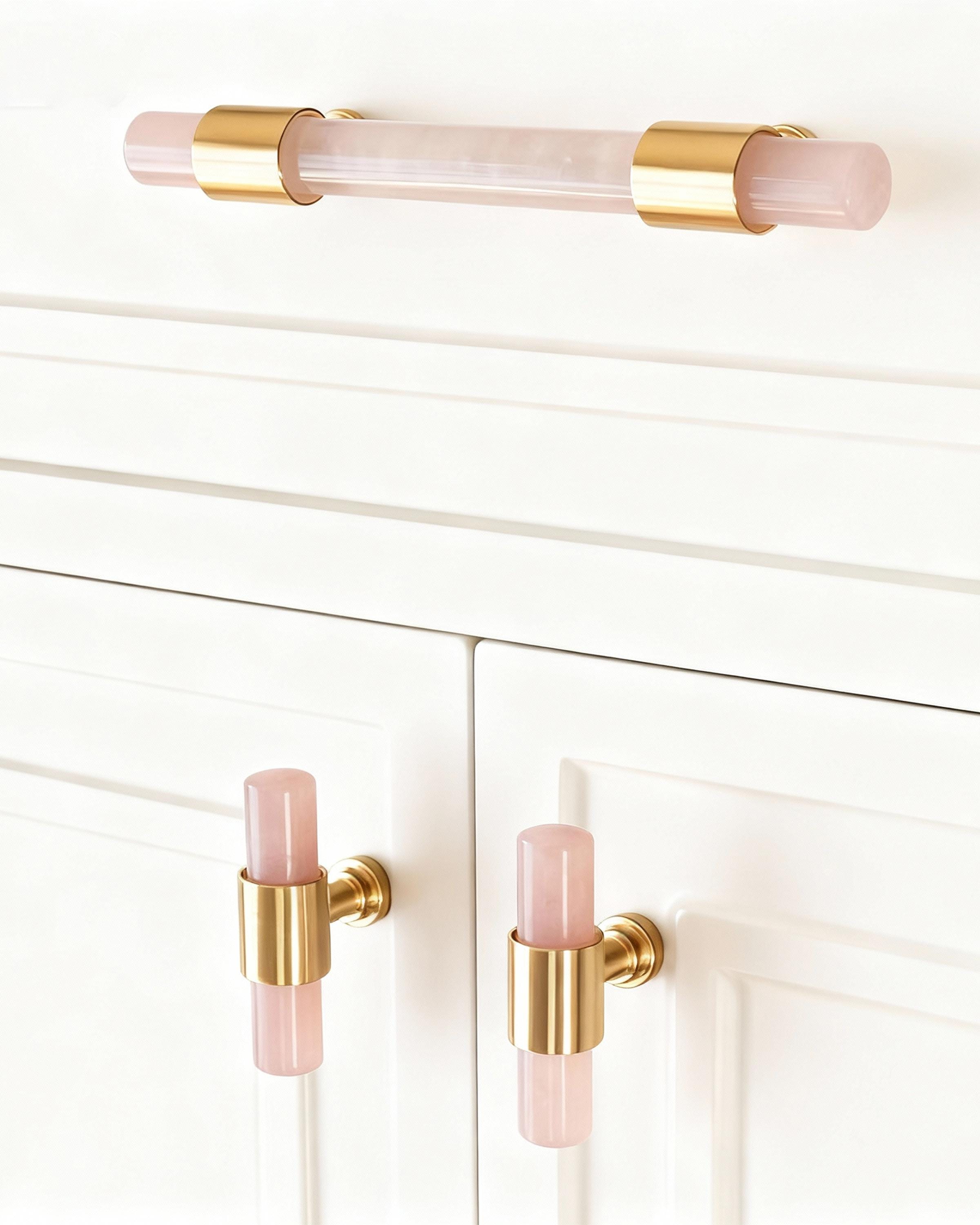 Pink and Gold Knobs - Etsy