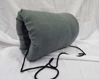 Young Adult- Light Gray Wool Muff with gray fleece lining- FREE SHIPPING