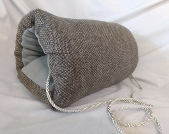 Beige/Gray Wool Muff- two sizes- FREE SHIPPING