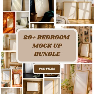 20+ Schlafzimmer Rahmen Mockup Bundle - PSD Einzelrahmen Mockup - Vorlage Wandkunst - Photoshop Mockup Vorlage - Vertikaler Rahmen - Horizontaler Rahmen