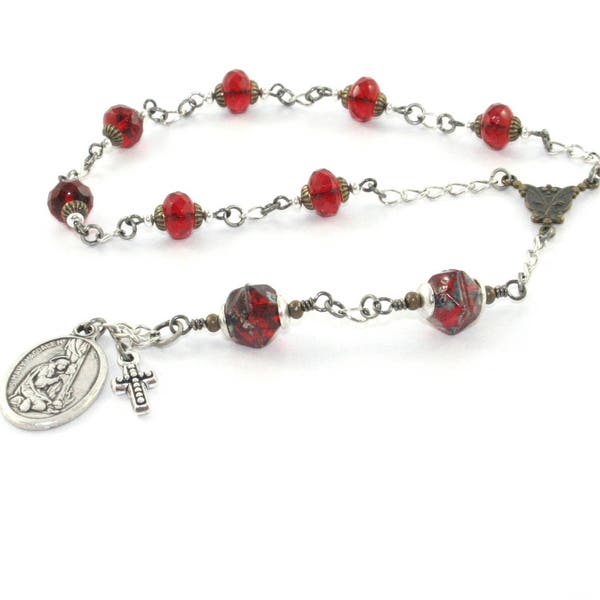 Saint Mary Magdalene Christian Prayer Beads - Anglican Pocket Rosary