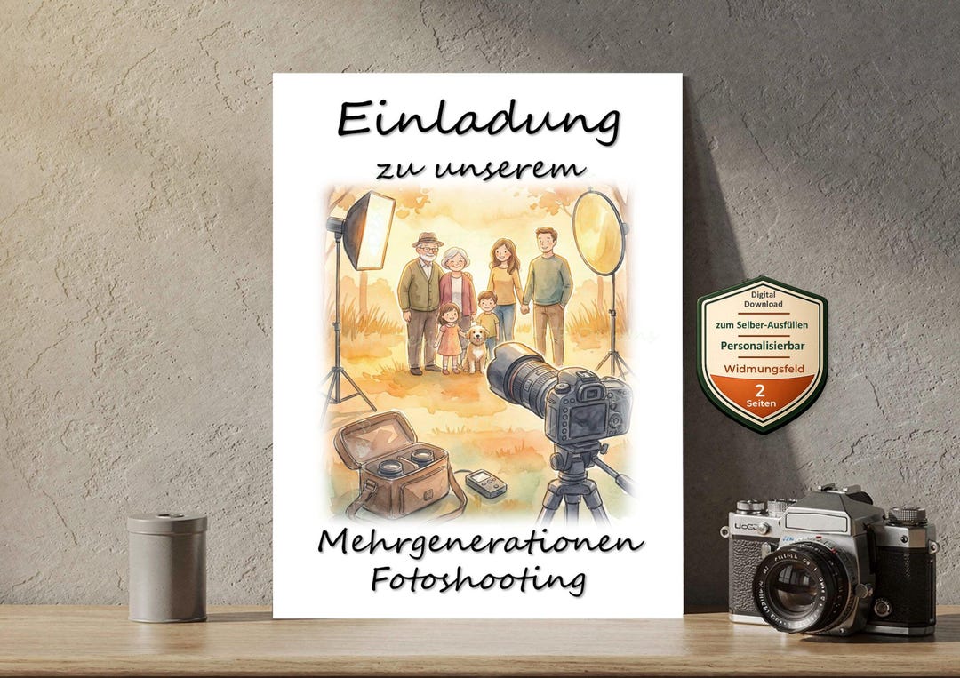 Printable Invitation for a Multigenerational Family Photoshoot ...