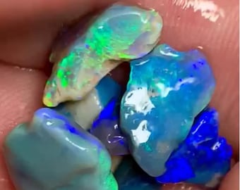 Bright parcel of Black/Dark Seam Lightning Ridge Rough Opals.  Australian Opal Gems