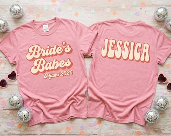Comfort Colors® Custom Bridesmaid Shirt, Bride and Bridesmaid T-Shirt, Matching Bridal Party Shirts, Bachelorette Party Bride T-Shirt