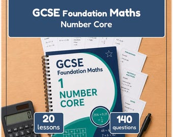 GCSE Foundation Maths Workbook | Number Core | Fractions, Decimals, Percentages | Printable PDF