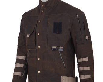 Star Wars Inspired Cassian Andor Jacket | Rogue One Brown Jacket Bounty Hunter