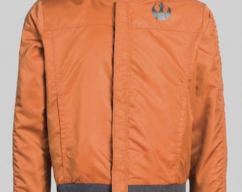 Rebel Pilot Orange Bomber Jacket | Star Wars Cosplay, Custom Handmade