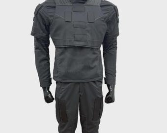 Handmade Boba Fett Black Flight Suit: Star Wars Cosplay Costume