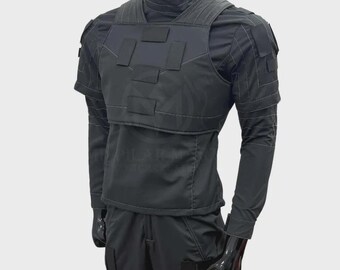 Handmade Boba Fett Black Flight Suit: Star Wars Cosplay Costume