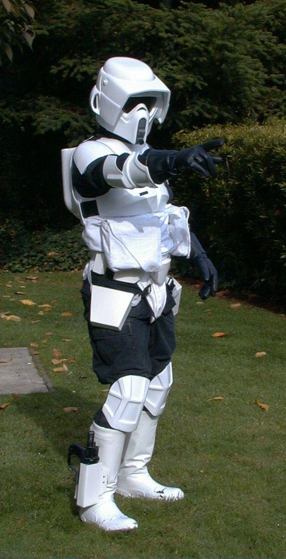 Scout Trooper Soft Parts | Star Wars Cosplay Replica Flight Suit with Cummerbund & Pouches | Custom Costume Set