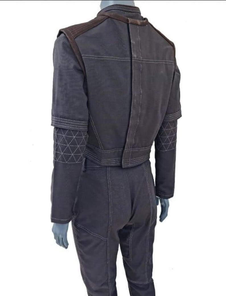 Bo-Katan Kryze Cosplay Costume | 3-Piece Mandalorian Flight Suit with Vest | Star Wars Female Bounty Hunter Outfit image 4